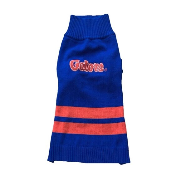 Florida Gators Dog Pet Sweater Large Acrylic Logo NCAA Orange Blue - Picture 1 of 7